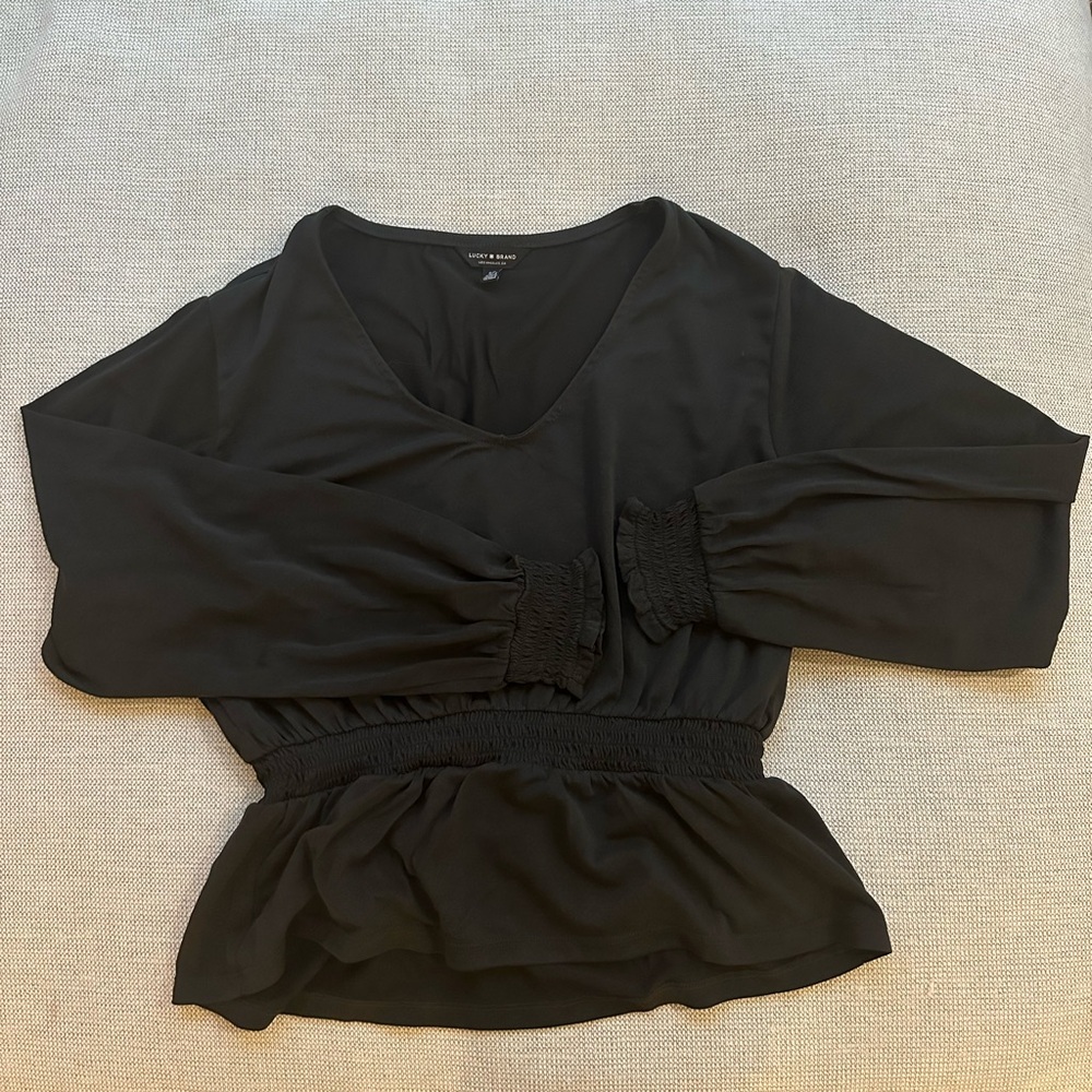 Lucky Brand Black Peplum Tunic